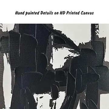Stylish Black & White Abstract Canvas Wall Art