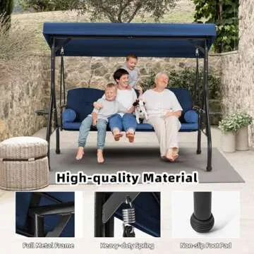 Comfortable & Stylish HOMERST 3 Seat Outdoor Porch Swing