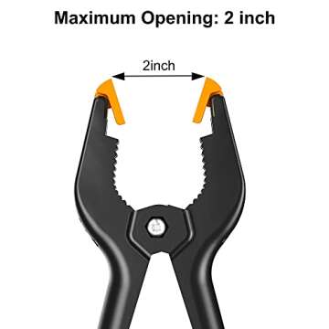 FUDESY 4.5 inch Spring Clamps, Heavy Duty Backdrop Clips for Photography Studio, Plastic Strong Clamps for Crafts, Woodworking DIY, 10-Pack