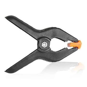 FUDESY 4.5 inch Spring Clamps, Heavy Duty Backdrop Clips for Photography Studio, Plastic Strong Clamps for Crafts, Woodworking DIY, 10-Pack