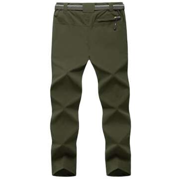 TBMPOY Men's Lightweight Hiking Pants Quick Dry Hiking Mountain Fishing Cargo Outdoor Pants Thin Arm...