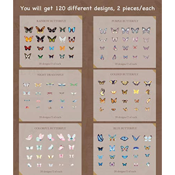 Knaid 240 Insect Stickers Set - Waterproof & Decorative