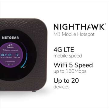 Netgear Nighthawk MR1100 4G LTE Mobile Hotspot Router (AT&T GSM Unlocked)(Steel Gray)