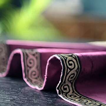 ARTABLE Tarot Cards Table Cloth Altar Tablecloth Velvet Square Divination Wicca Tapestry Small Tablecloth with Tarot Pouch 25.6 x 25.6 Inch (Purple)