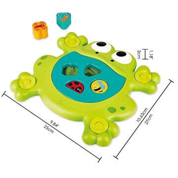 Hape Feed Me Bath Frog Toy, Multicolor