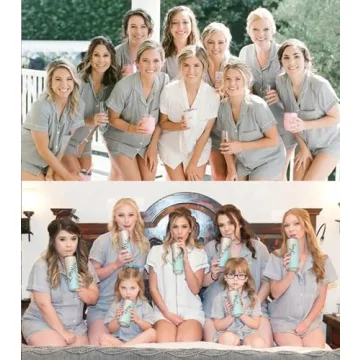 Comfortable SWOMOG Button Down Pajamas Set For Women