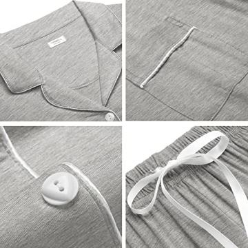 Comfortable SWOMOG Button Down Pajamas Set For Women