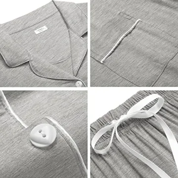 Comfortable SWOMOG Button Down Pajamas Set For Women