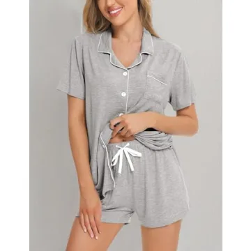 Comfortable SWOMOG Button Down Pajamas Set For Women