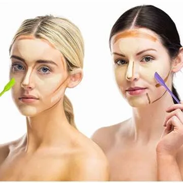 Mini Spatula Set for Makeup - 4pcs Silicone Scrapers