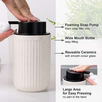 BosilunLife Ceramic Bathroom Accessories Set - Elegant Bathroom Decor for Every Home