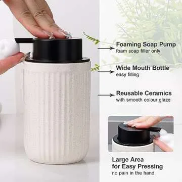 BosilunLife Ceramic Bathroom Accessories Set - Elegant Bathroom Decor for Every Home