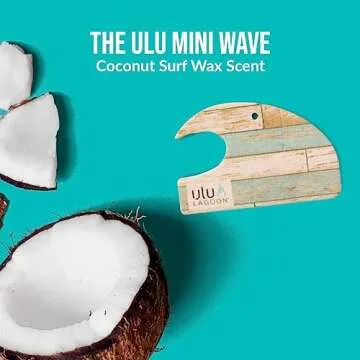 ulu Lagoon Hanging Car Air Freshener | Tropical Beach Coconut Surf Wax Scent Mini Wave | Long Lastin...
