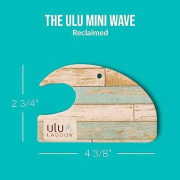 ulu Lagoon Hanging Car Air Freshener | Tropical Beach Coconut Surf Wax Scent Mini Wave | Long Lasting Car Freshener, Closet and Beyond | Made In USA | 3 Pack (Reclaimed)
