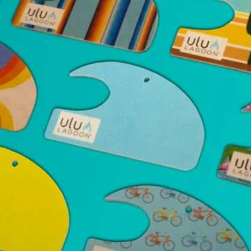 ulu Lagoon Hanging Car Air Freshener | Tropical Beach Coconut Surf Wax Scent Mini Wave | Long Lasting Car Freshener, Closet and Beyond | Made In USA | 3 Pack (Reclaimed)