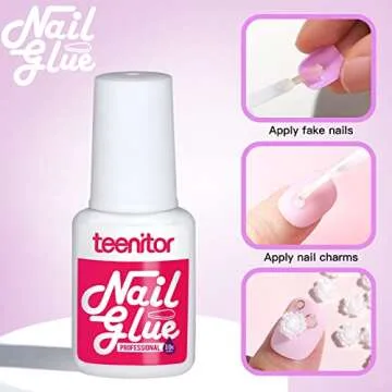 288pcs Short Press On Nails, Teenitor Matte Acrylic False Nails With Glue, 12 Color Glue On Nails For Small Hands