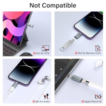 Fast Charging USB C to Lightning Adapter 4 Pack