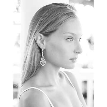 Mariell Gold Bridal Earrings Dangle - Elegant & Glamorous