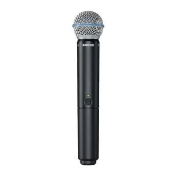 Shure BLX288/B58 Wireless Microphone System - 14-Hour Battery Life, 300 ft Range, UHF | Includes (2) BETA 58A Handheld Vocal Mics, Dual Channel Receiver | H10 Band (BLX288/B58-H10)