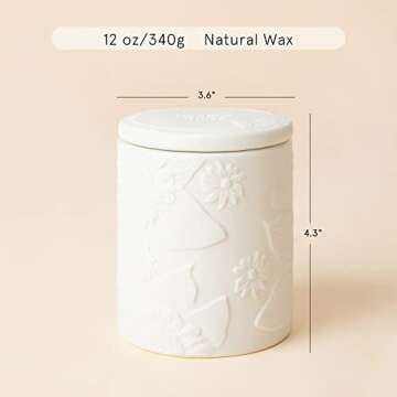 LA JOLIE MUSE Sandalwood Rose Candles, Sandalwood Candles for Home Scented, Luxury Candles, 70 Hours Long Burning Candles, 12 oz