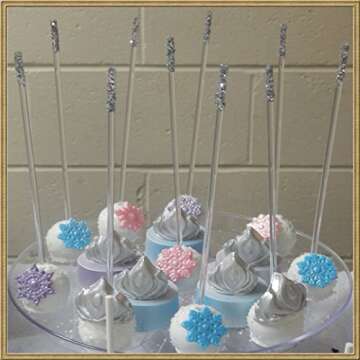 Weststone Reusable 50pcs 6" X 5/32" Clear Acrylic Lollipop Sticks for Cake Pops Lollipop Candy
