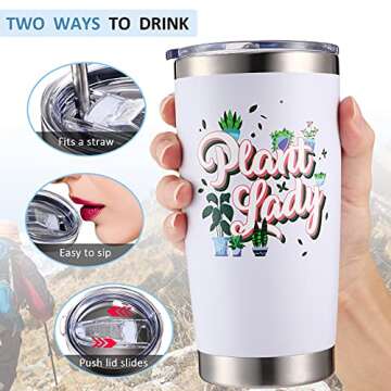 Cactus Mug for Plant Lovers - 20oz Insulated Travel Cup
