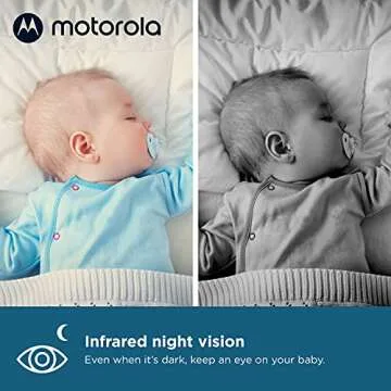 Motorola VM75 Indoor Video Baby Monitor with Camera - 480x272p, 1000ft Range 2.4 GHz Wireless 5" Screen, 2-Way Audio, Remote Pan, Digital Tilt, Zoom, Room Temperature Sensor, Lullabies, Night Vision