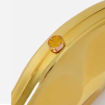 Acrylic Shell Clutch Purse for Women Gold Metallic Bag Elegant Large Designer Acrylic Evening Handbag for Wedding Party Prom