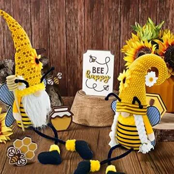 Lovinland Bumble Bee Sunflower Gnomes - Spring Decor