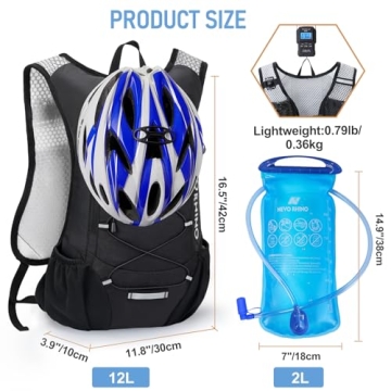 Lightweight Hydration Backpack with 2L Bladder