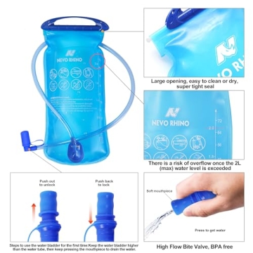 Lightweight Hydration Backpack with 2L Bladder