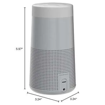 Bose SoundLink Revolve (Series II) Portable Bluetooth Speaker – Wireless Water-Resistant Speaker with 360° Sound, Silver