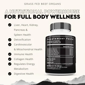 Grass Fed Beef Organ Supplement for Whole Body Wellness