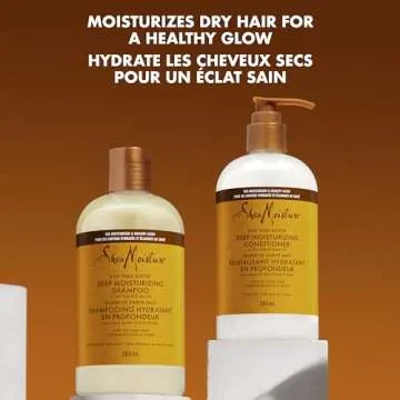 SheaMoisture Shampoo Deep Moisturizing For Dry, Damaged Or Transitioning Hair Raw Shea Butter Sulfate-Free 13oz