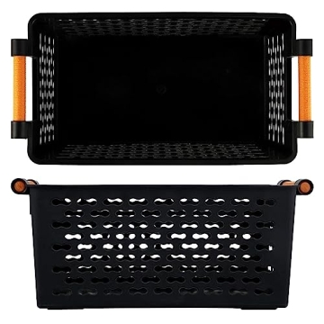 Yesland Black Storage Baskets - 6 Pack Organizer Bins