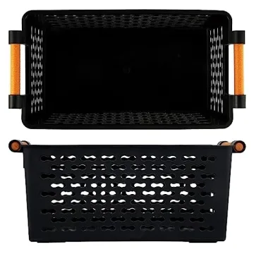 Yesland Black Storage Baskets - 6 Pack Organizer Bins