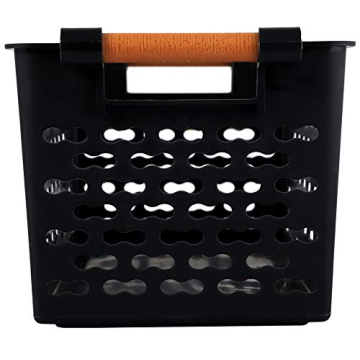 Yesland Black Storage Baskets - 6 Pack Organizer Bins