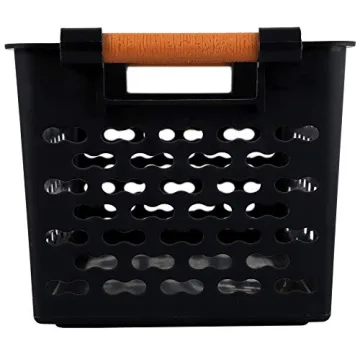 Yesland Black Storage Baskets - 6 Pack Organizer Bins
