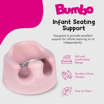 Bumbo Baby Floor Seat - Portable Activity Chair in Cradle Pink