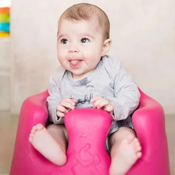 Bumbo Baby Floor Seat - Portable Activity Chair in Cradle Pink