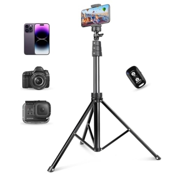 Eicaus Adjustable 72'' Cell Phone Tripod with Remote Control - Versatile Selfie Stick Tripod for Liv...