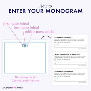 Custom Monogrammed Stationery Cards for Every Occasion