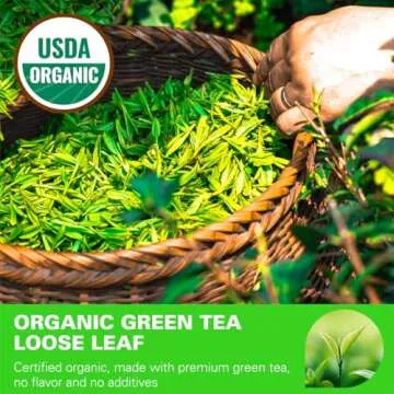 WT WEETEE Organic Green Tea Loose Leaf - 110+ Cups