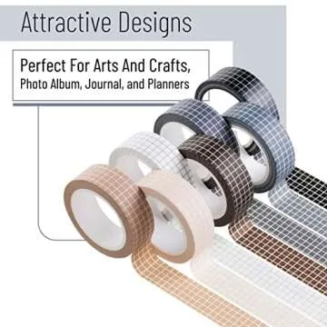 Mr. Pen Grid Washi Tape Set for Creative Projects