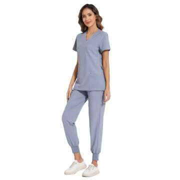 Stylish COZYFIT Scrubs Set for Women - Comfort & Functionality