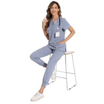 Stylish COZYFIT Scrubs Set for Women - Comfort & Functionality