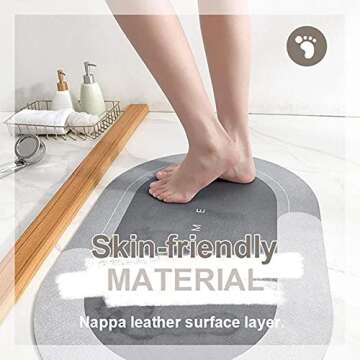 Super Absorbent Bath Mat, Quick-drying Bathroom Mats, Living Room Floor Mat , Rubber Non-slip Bottom...