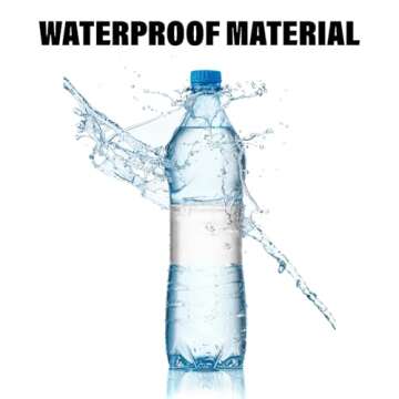 Curb-N-Sign® 100 PCS Personalized Water Bottle Labels - Customize Waterproof Water Bottles Stickers...