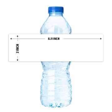 Curb-N-Sign Personalized Water Bottle Labels 100 PCS