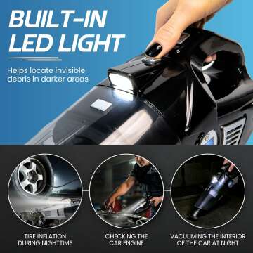 Portable 4-in-1 Car Vacuum & Tire Inflator